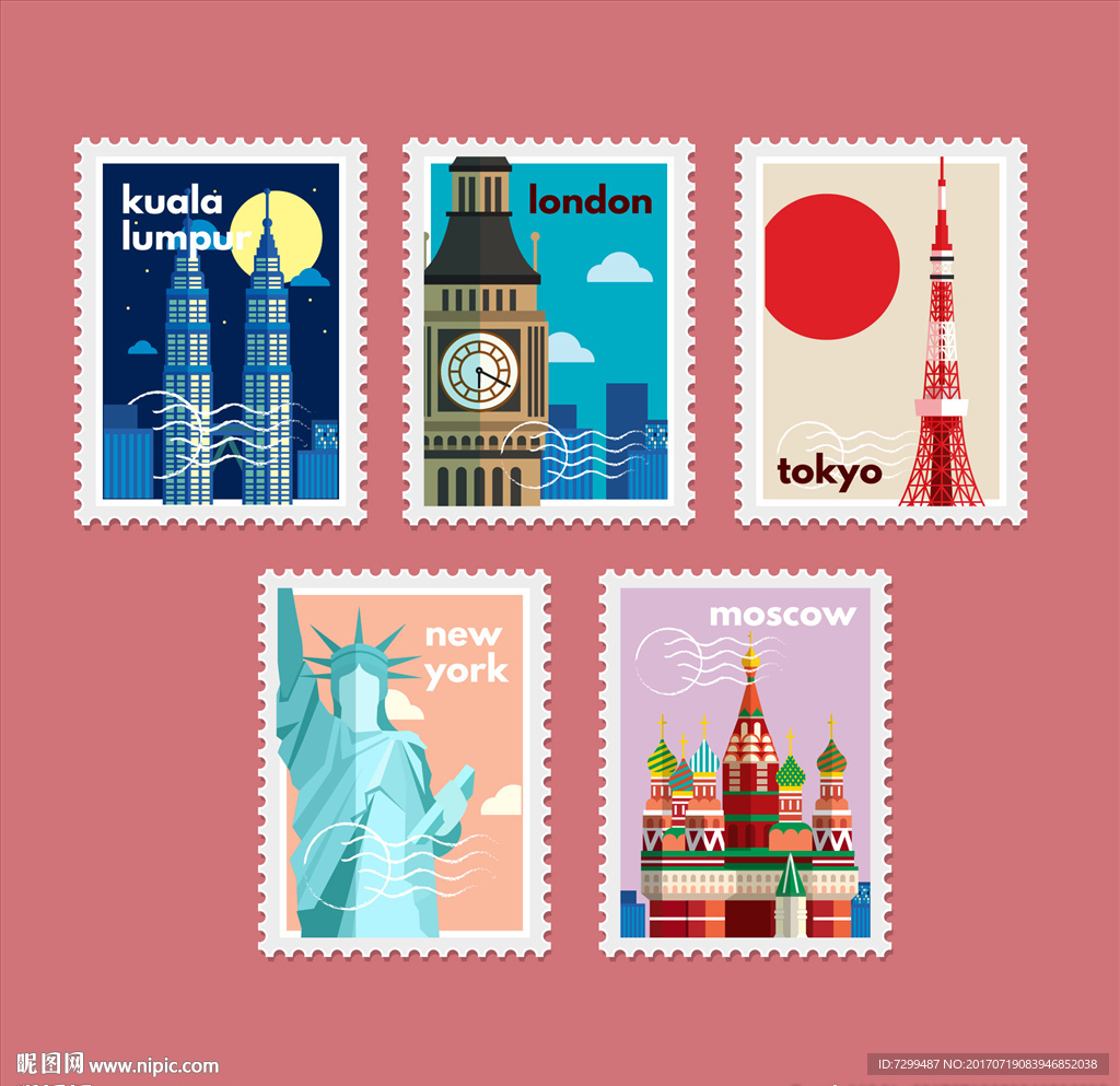 西安纪念邮票|插画|插画习作|Ditto风 - 原创作品 - 站酷 (ZCOOL)