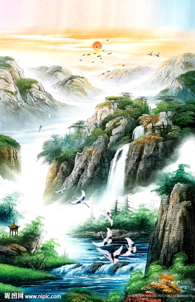 油画山水