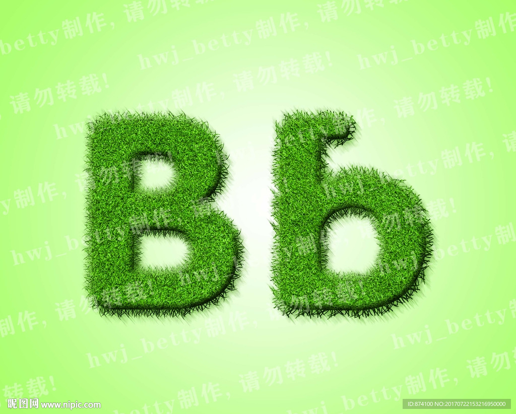 绿色草地英文Bb