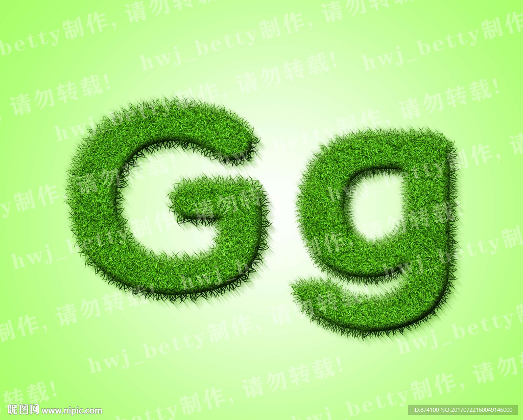 绿色草地英文Gg