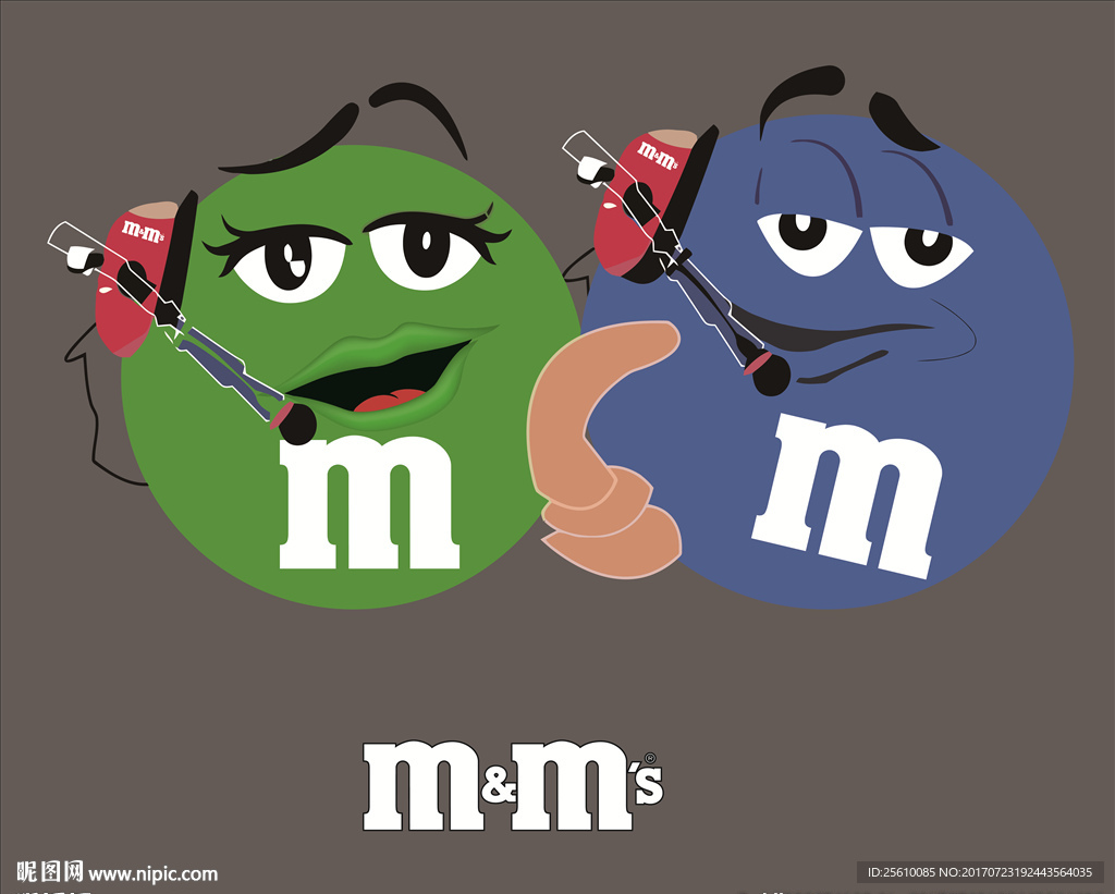 m&m吉祥物矢量图