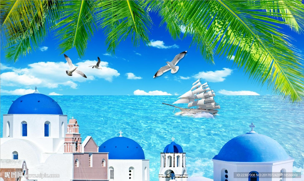 海景椰子树