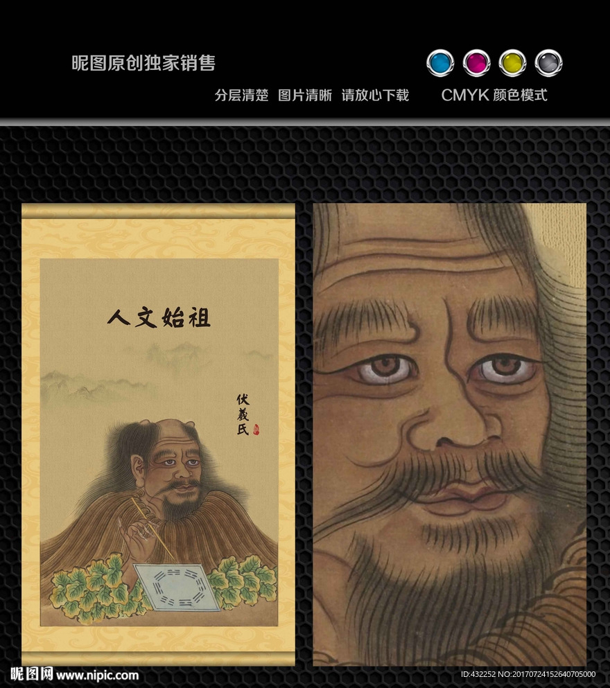 伏羲氏画像