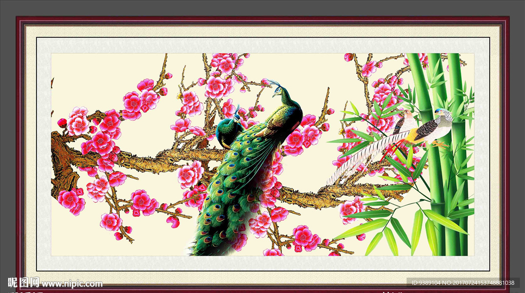 梅花孔雀