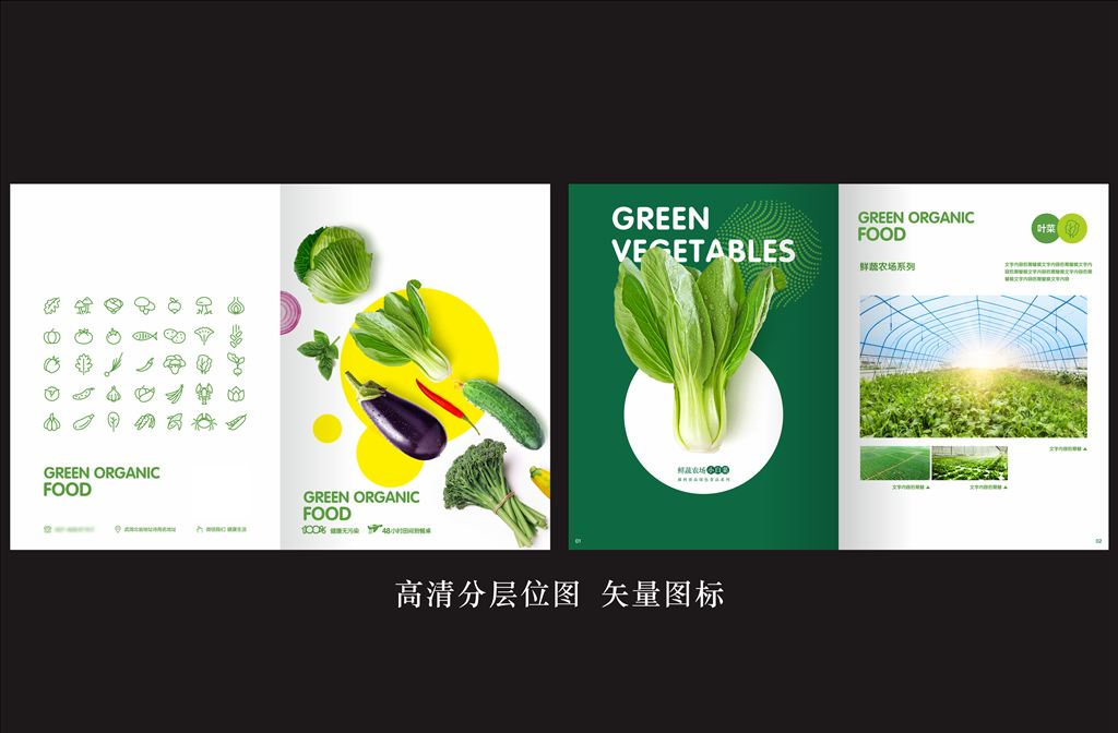蔬菜食品画册 封面 绿色画册