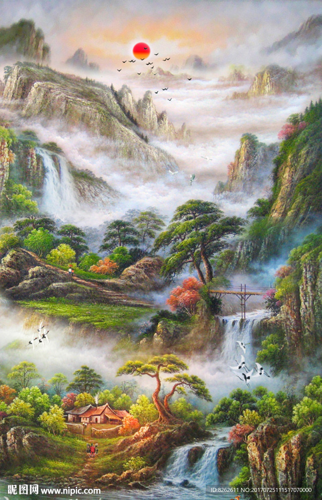油画山水