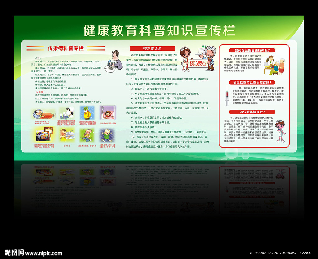 预防传染病健康教育宣传栏展板