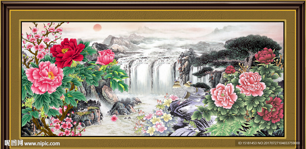 国画牡丹