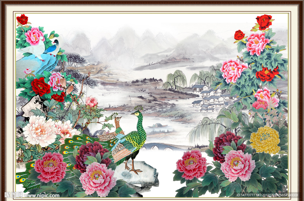 国画牡丹
