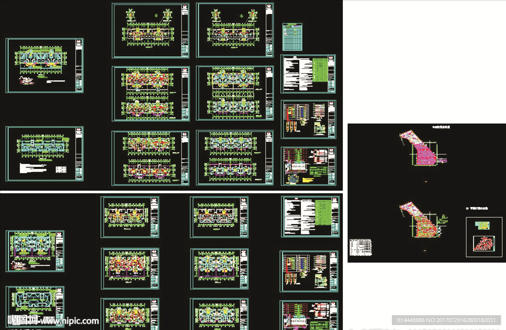 绿景水岸建筑结构电气水竣工图