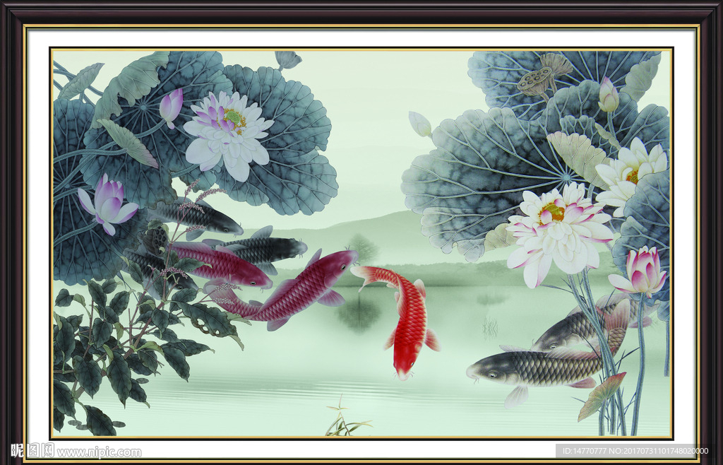 国画荷花