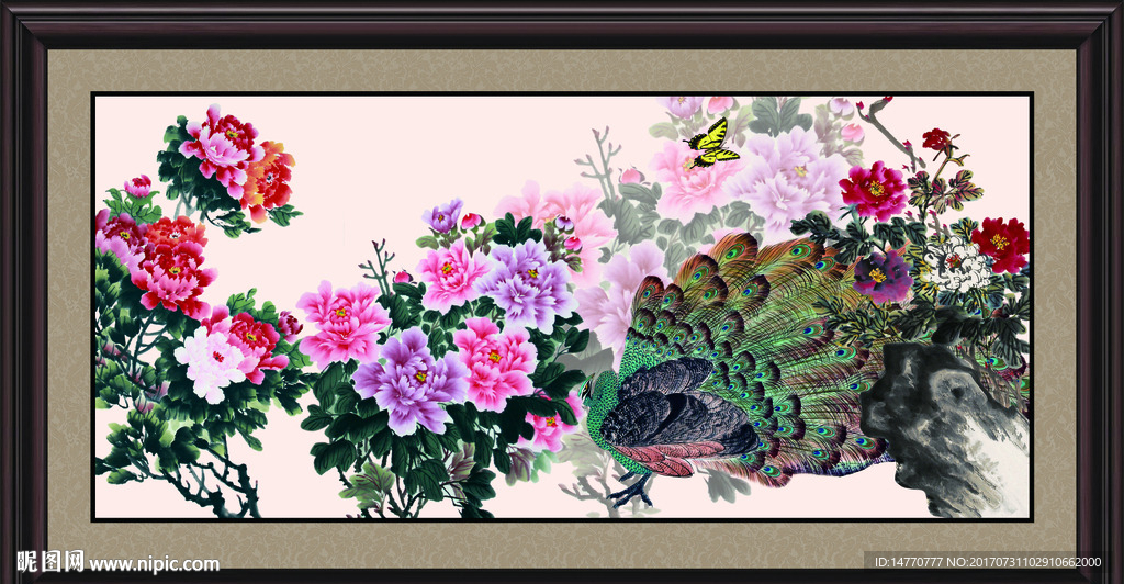国画孔雀图
