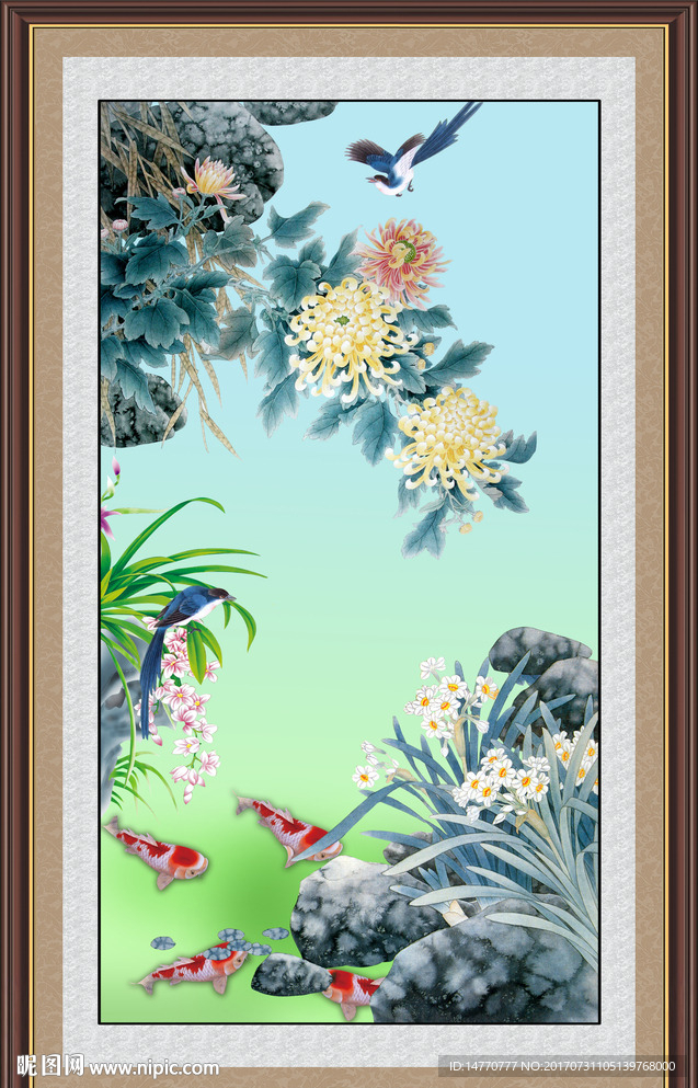 菊花国画
