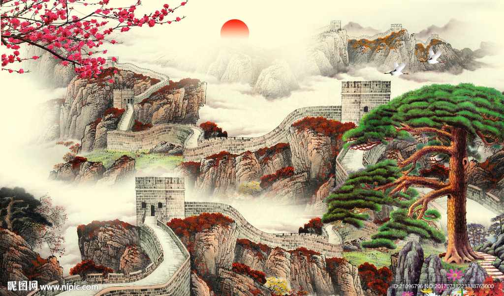 江山背景墙