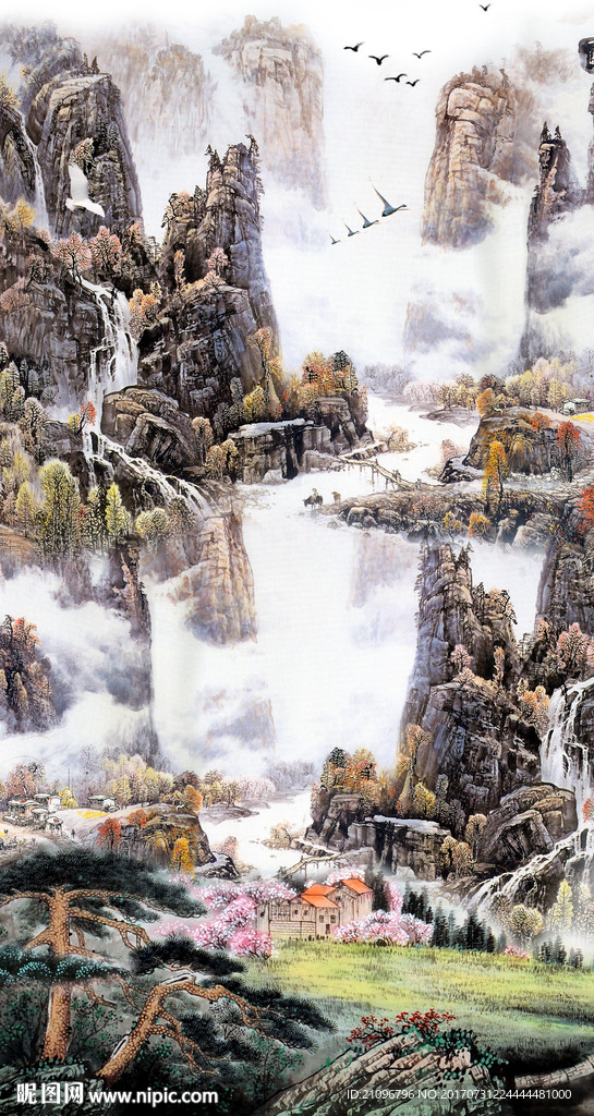 国画山水玄关