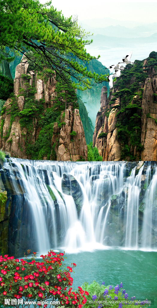 山水风景玄关