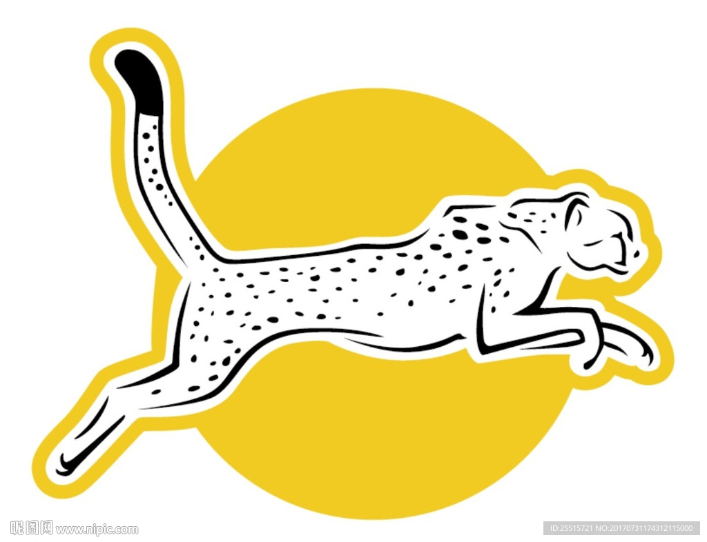 奔跑的豹子素材