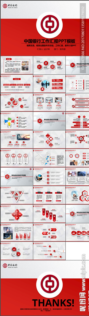 中国银行工作总结汇报PPT