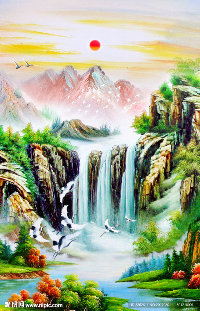 油画山水