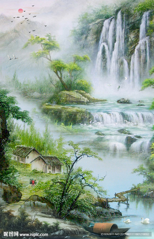 油画山水