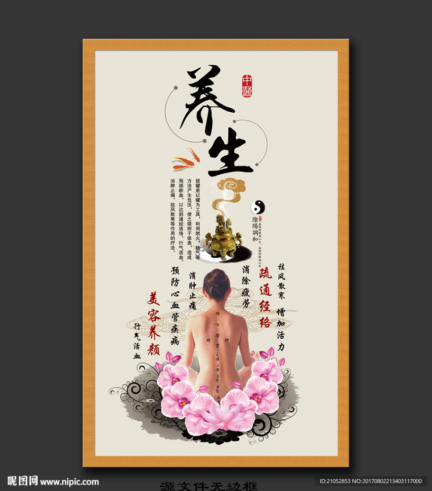 中医养生美容展板