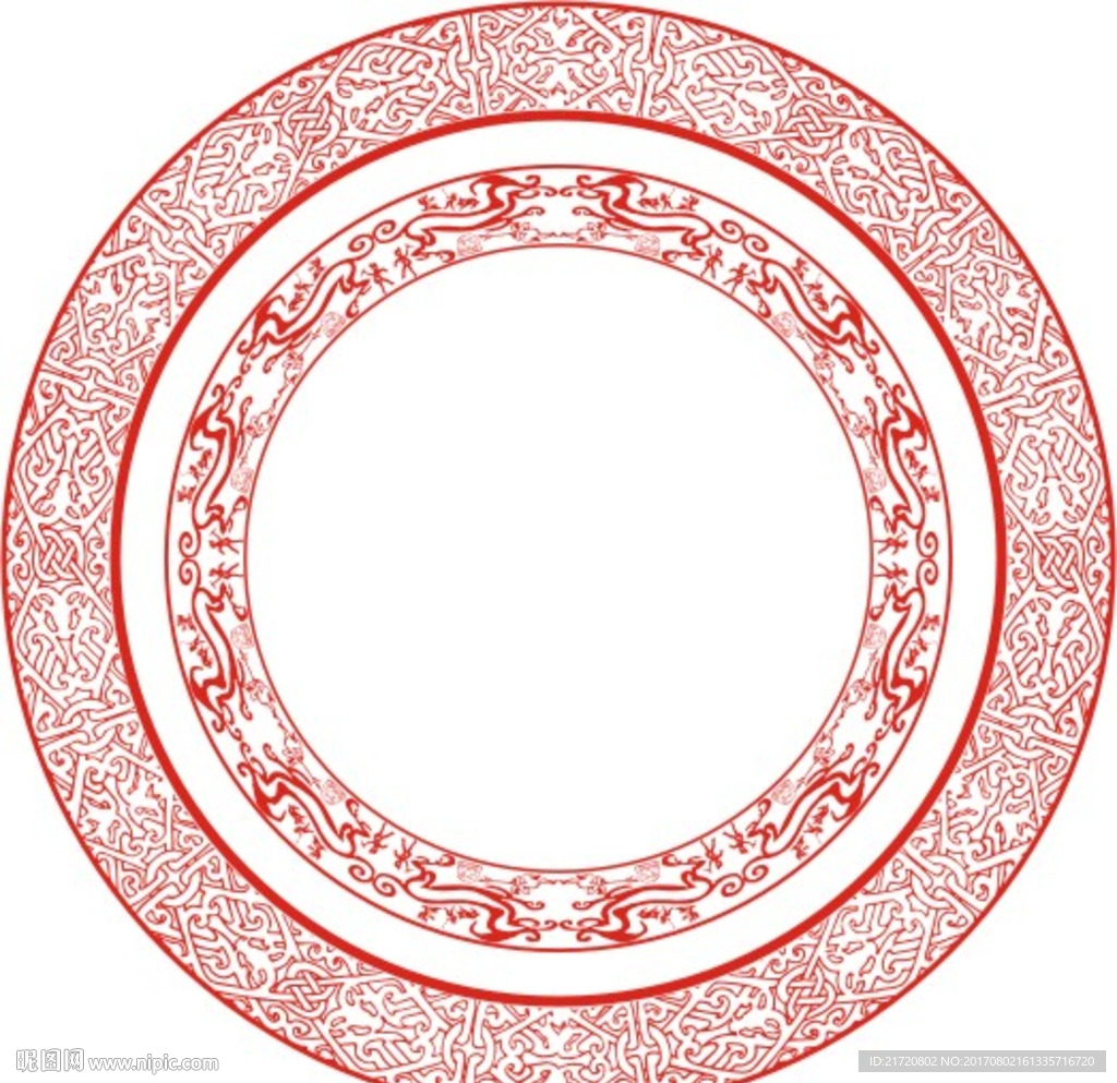古典圆花框