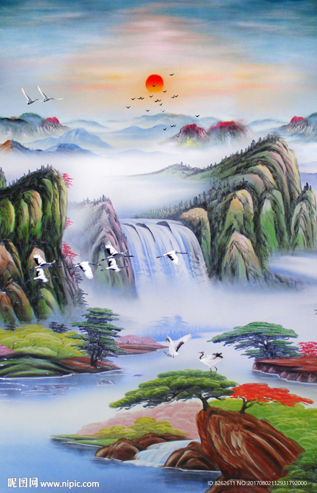 油画山水