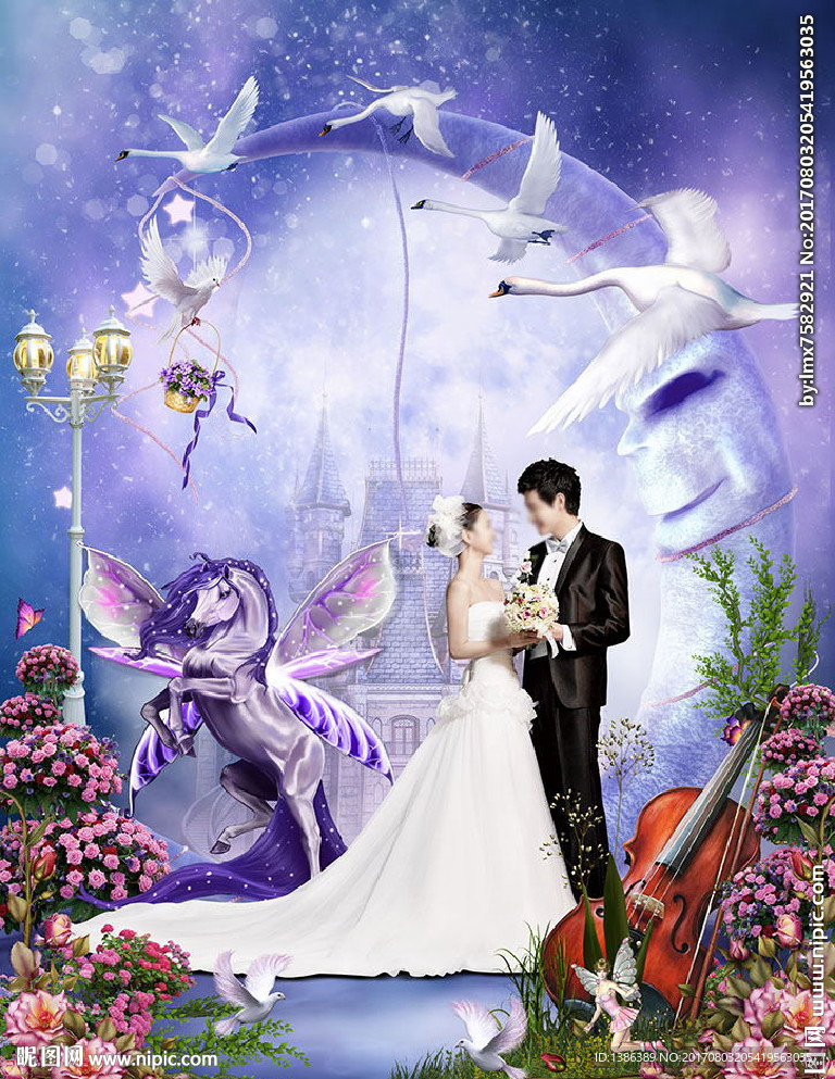 梦幻仙境婚纱写真背景