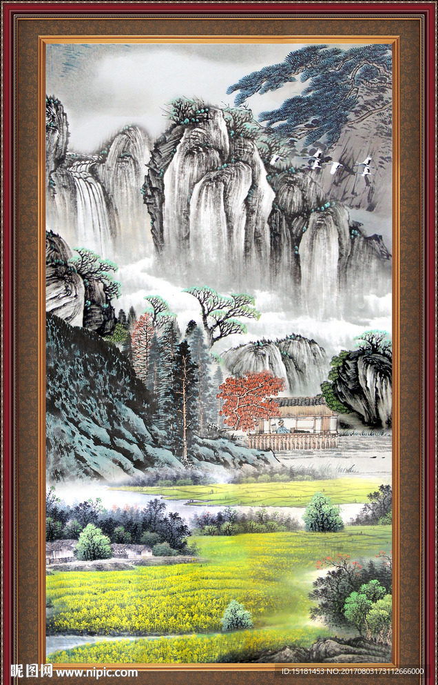 竖幅国画