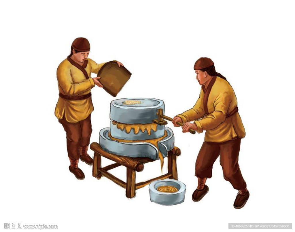 磨黑芝麻矢量文件