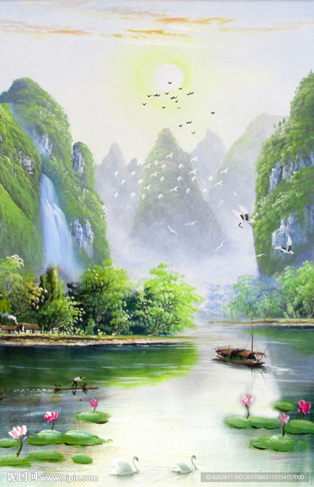油画山水