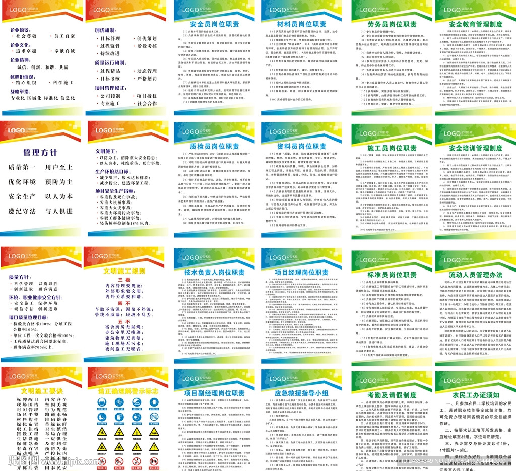 建筑工地制度牌