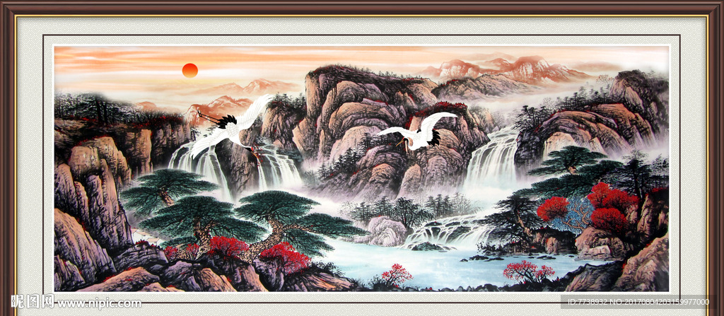 鸿运当头国画