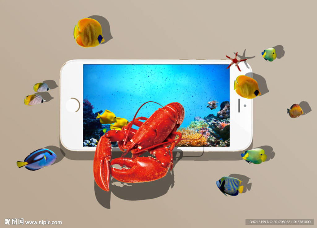3D小龙虾立体画