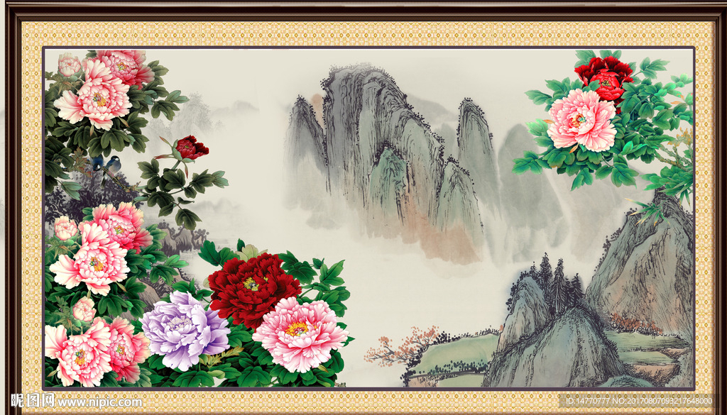 国画牡丹