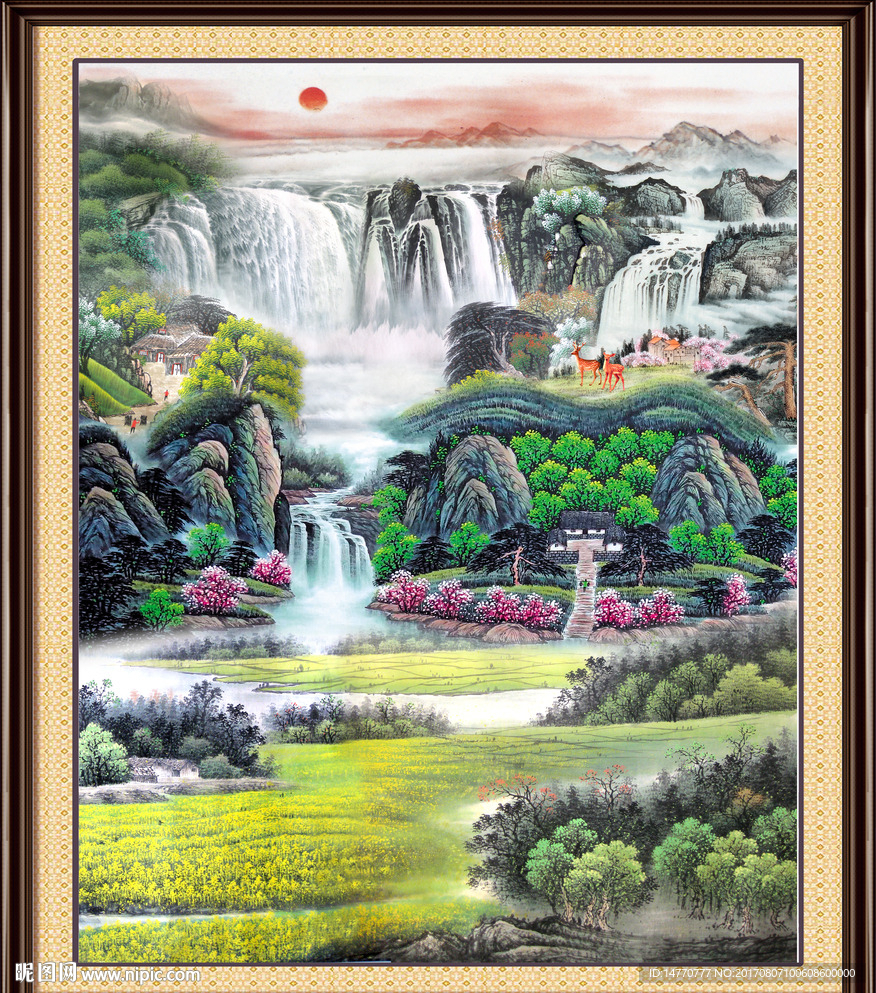 竖幅国画