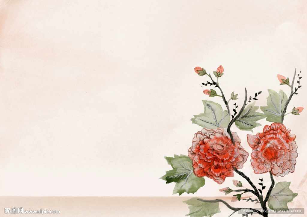 月季花底纹