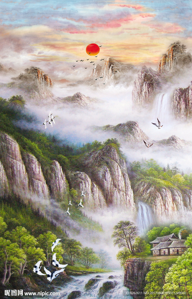油画山水