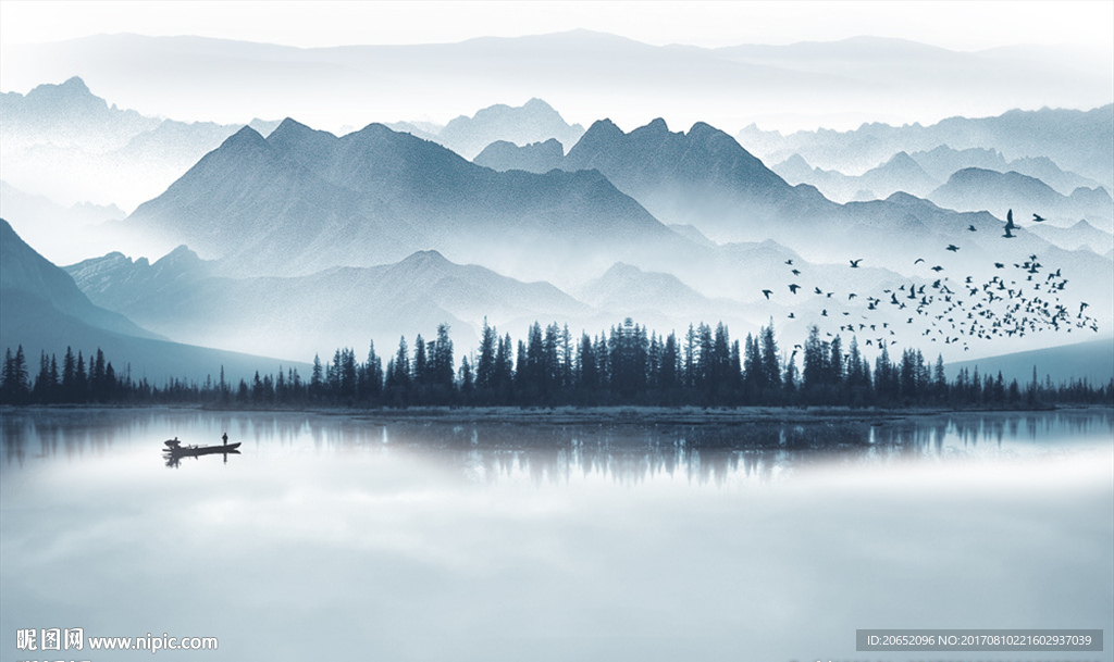 水墨山水画