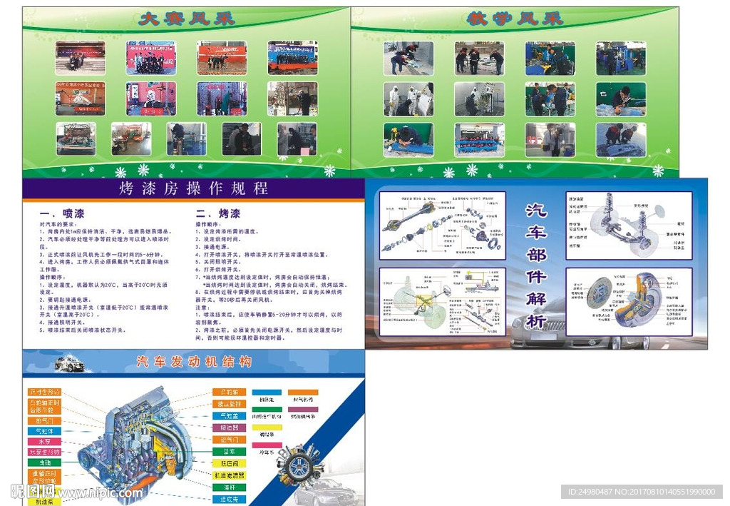 汽修学校展板