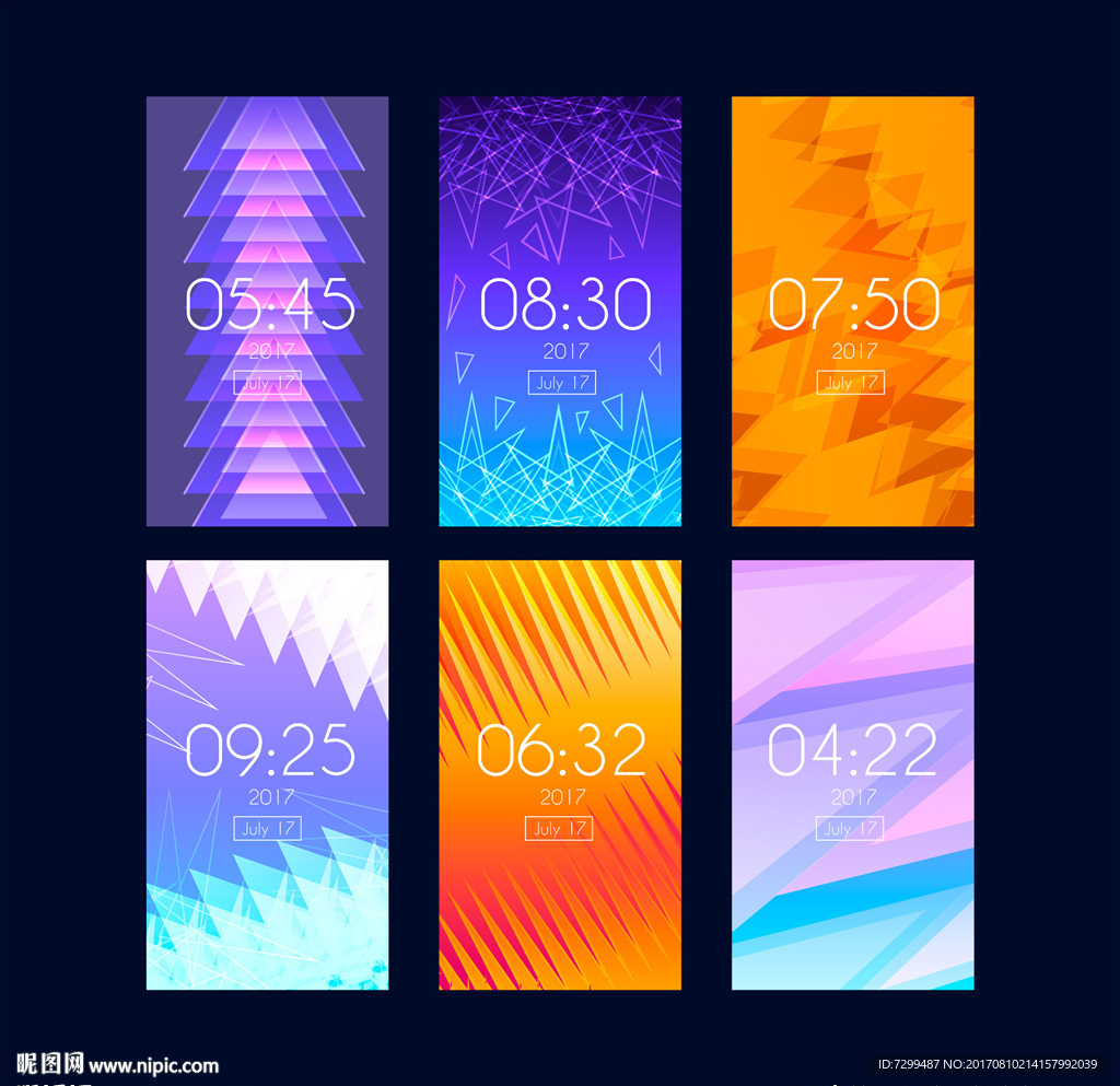 手机壁纸矢量图