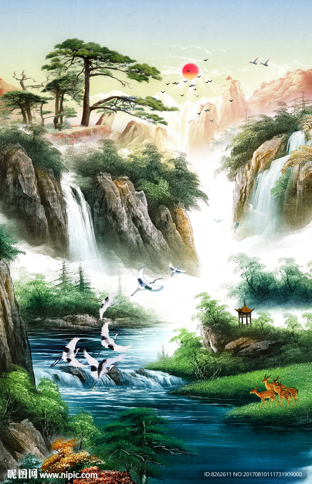油画山水