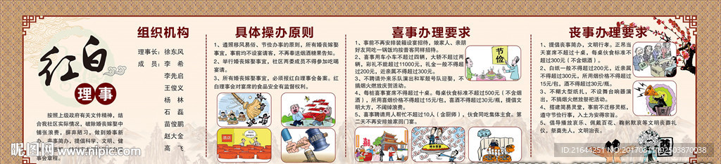 红白理事会 村规民约