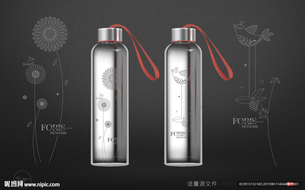 玻璃杯 插画ai源文件