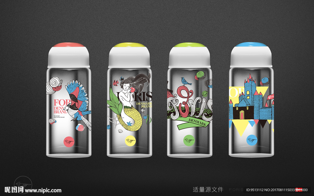 玻璃杯 插画ai源文件