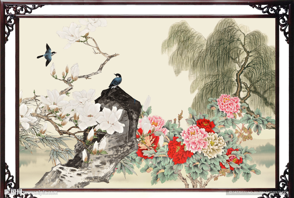 国画牡丹
