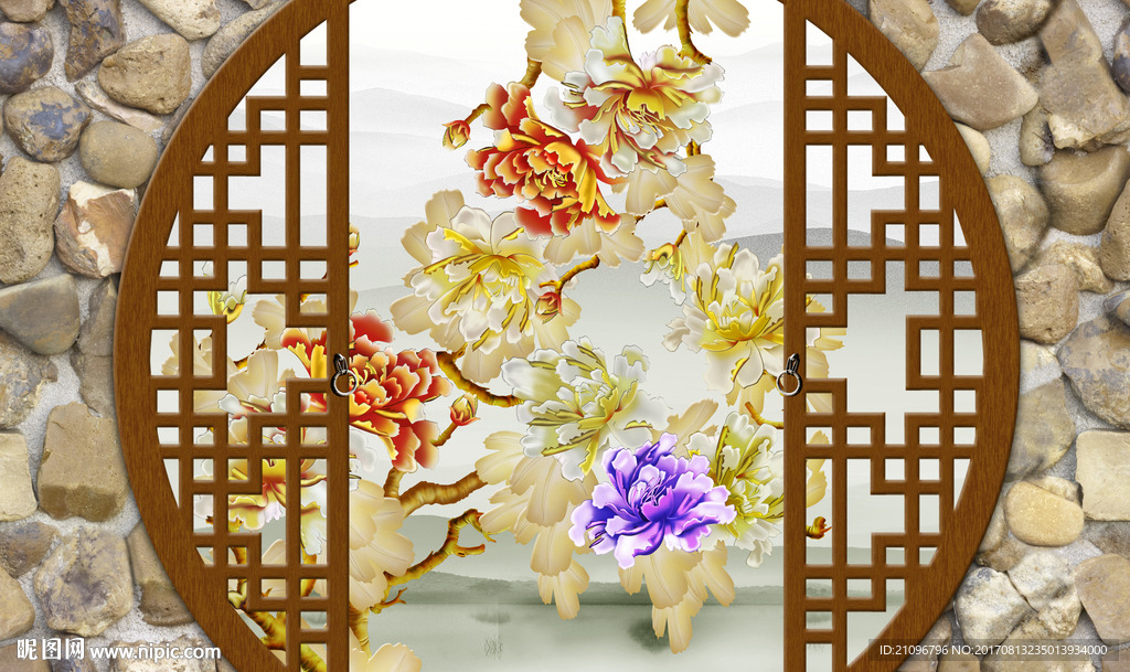 中式背景墙