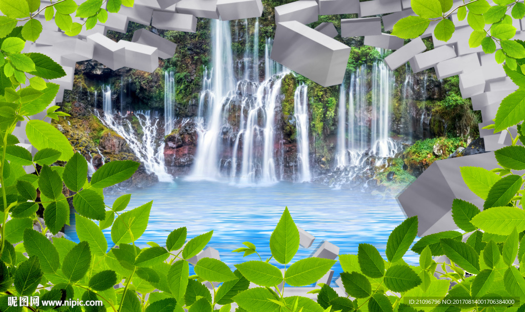 3d山水背景墙