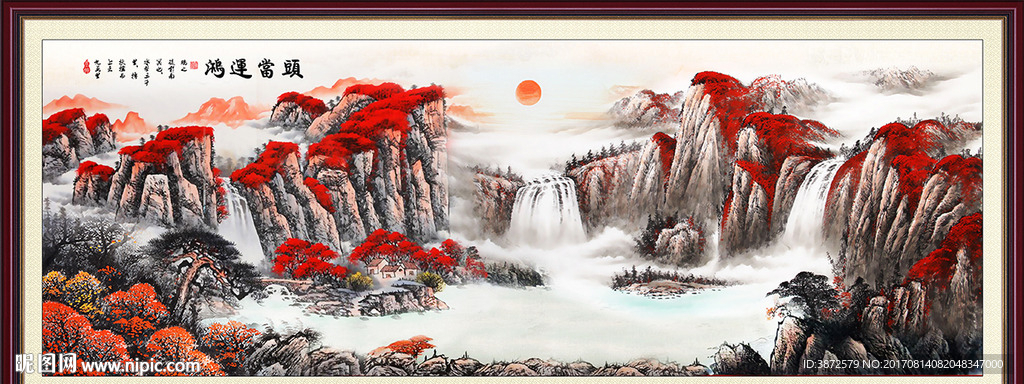 鸿运当头国画