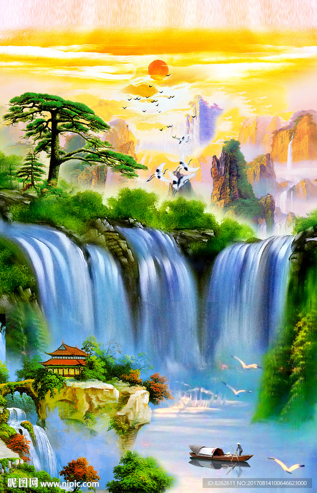 油画山水